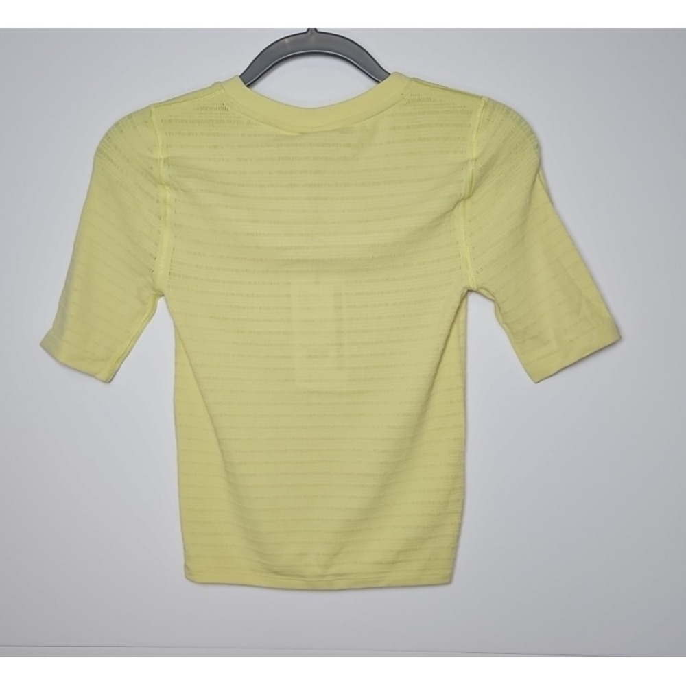 Calia Womens Yellow Seamless Short Sleeve Focus Athletic Top Size Small NWT - Picture 4 of 10
